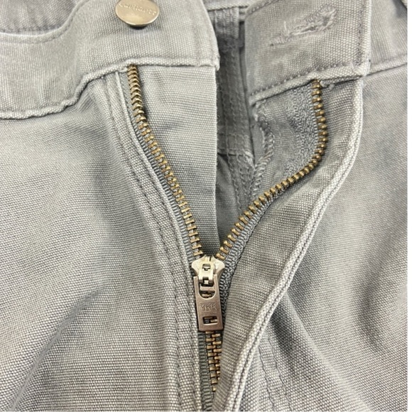 CARHARTT Relaxed Fit Canvas Straight Leg Work Pants Size 42 x 32 in Gray - Picture 8 of 10